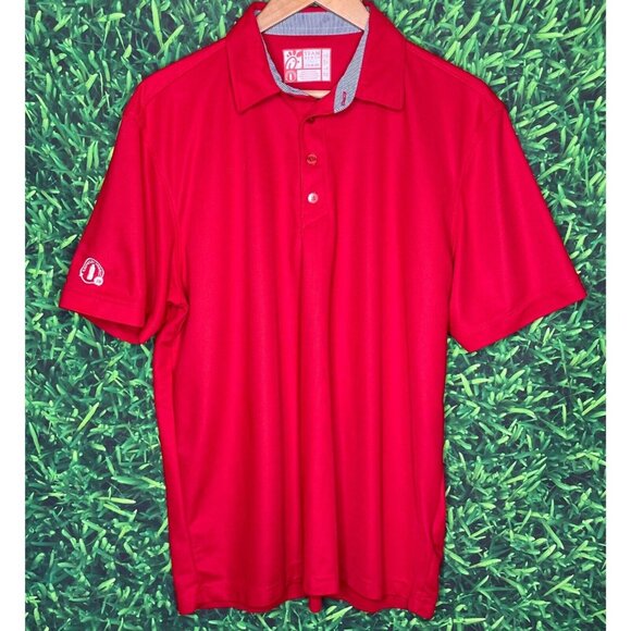 Chick-Fil-A Oobe Team Style Uniform Employee Large Short Sleeve Red Polo Shirt - Picture 2 of 4